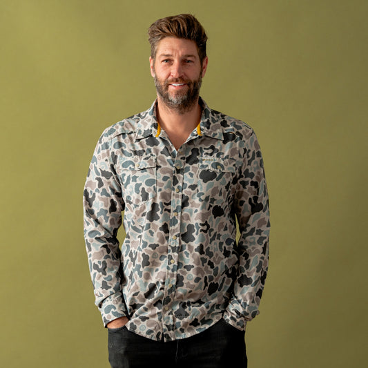Duck Camo Performance Snapshirt