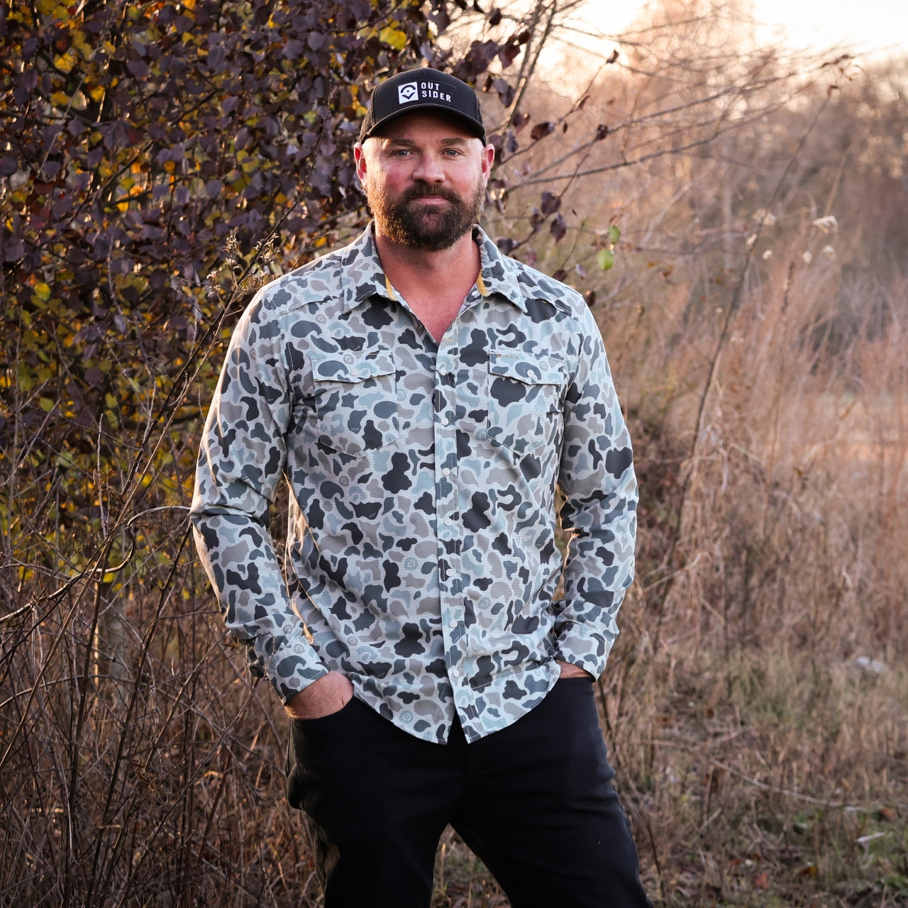 Duck Camo Performance Snapshirt
