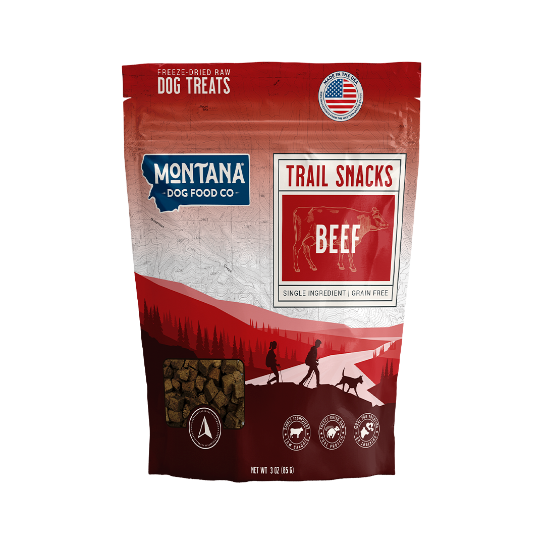 Beef Heart Freeze-dried Raw Trail Snacks (Treats) for Dogs 3oz