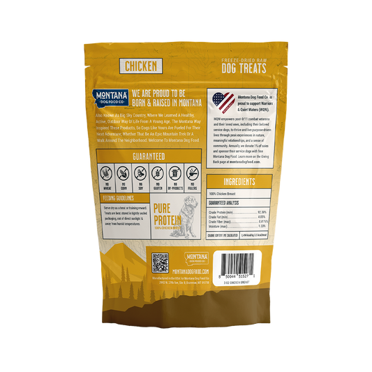 Chicken Breast Freeze-Dried Raw Trail Snacks (Treats) for Dogs 3oz