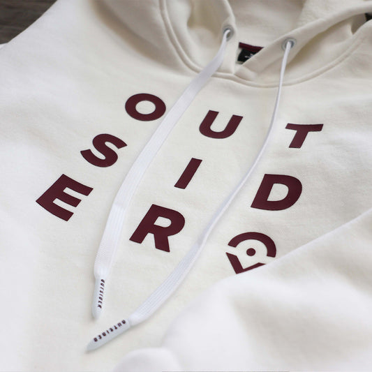 Women's Mid Crop Plush Fleece Hoodie - White