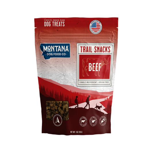 Beef Heart Freeze-dried Raw Trail Snacks (Treats) for Dogs 3oz