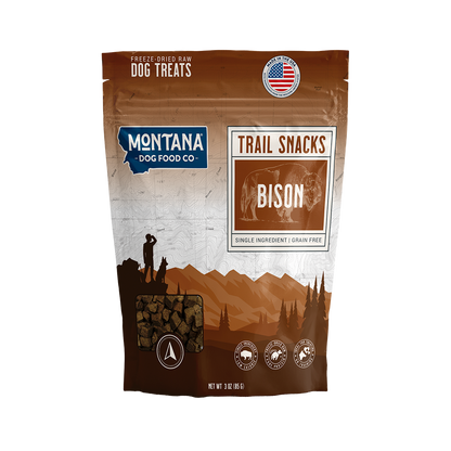 Bison Liver Freeze-Dried Raw Trail Snacks (Treats) for Dogs 3oz