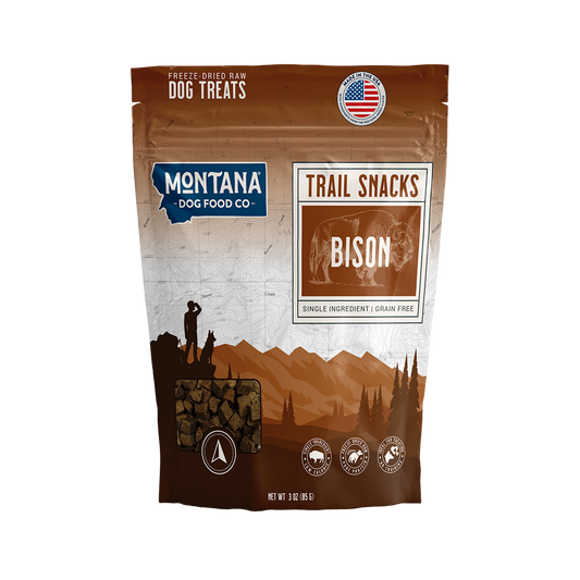 Bison Liver Freeze-Dried Raw Trail Snacks (Treats) for Dogs 3oz