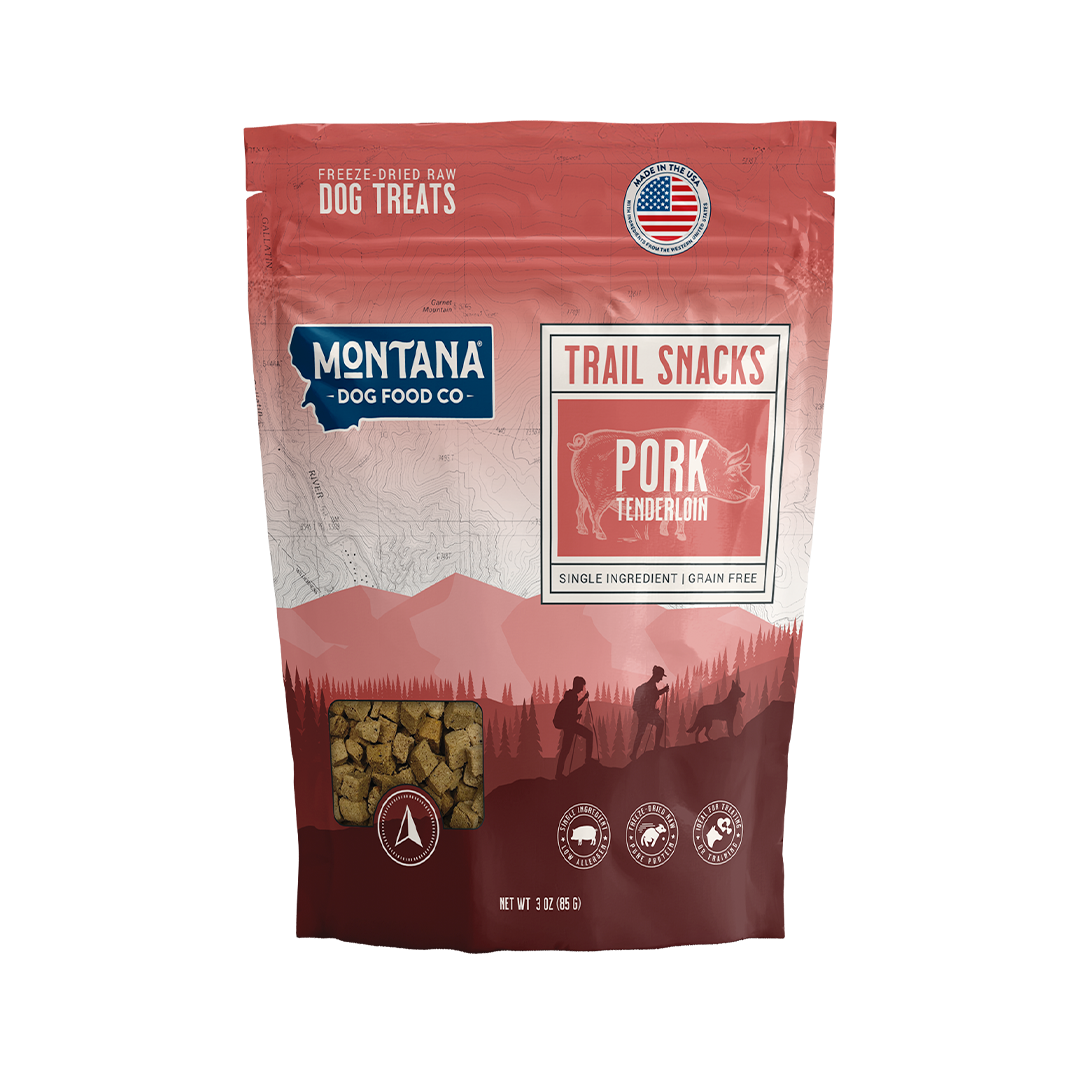 Pork Tenderloin Freeze-dried Raw Trail Snacks (Treats) for Dogs 3oz