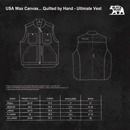Black Bear Brand Collaboration Hand Quilted Ultimate Vest