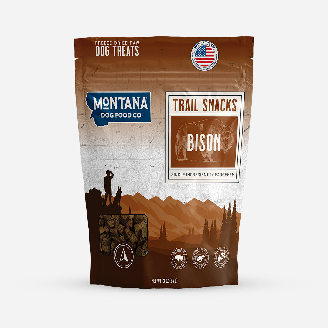 Bison Liver Freeze-Dried Raw Trail Snacks (Treats) for Dogs 3oz