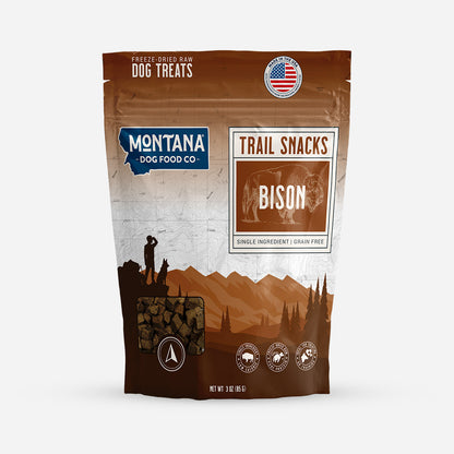 Bison Liver Freeze-Dried Raw Trail Snacks (Treats) for Dogs 3oz
