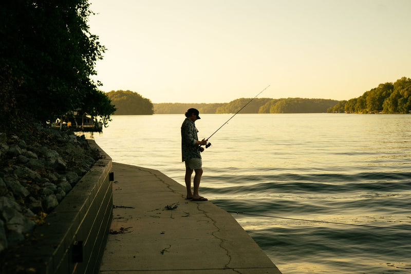 Evening cast, lake dock