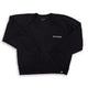 Black Women's Classic Crew Neck Sweater with White Outsider Logo on the Left Chest and the Waist Line