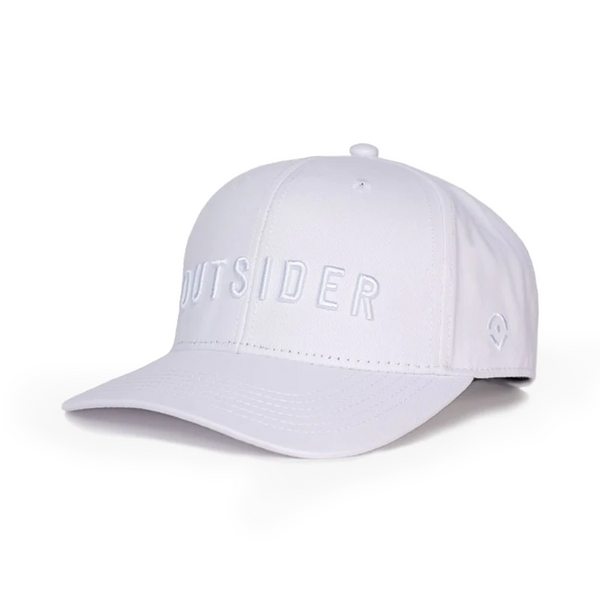 Outsider White Monochrome Hat | White on White Adjustable Snapback